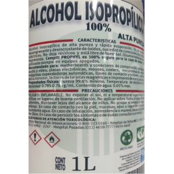 ALCOHOL 
ISOPROPILICO
1L
